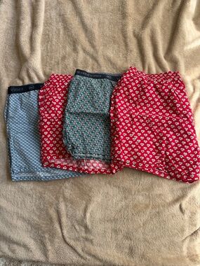 Vineyard Vines Men's Boxer/Pajama Shorts Trio - Red, Light Blue, Teal Patterns